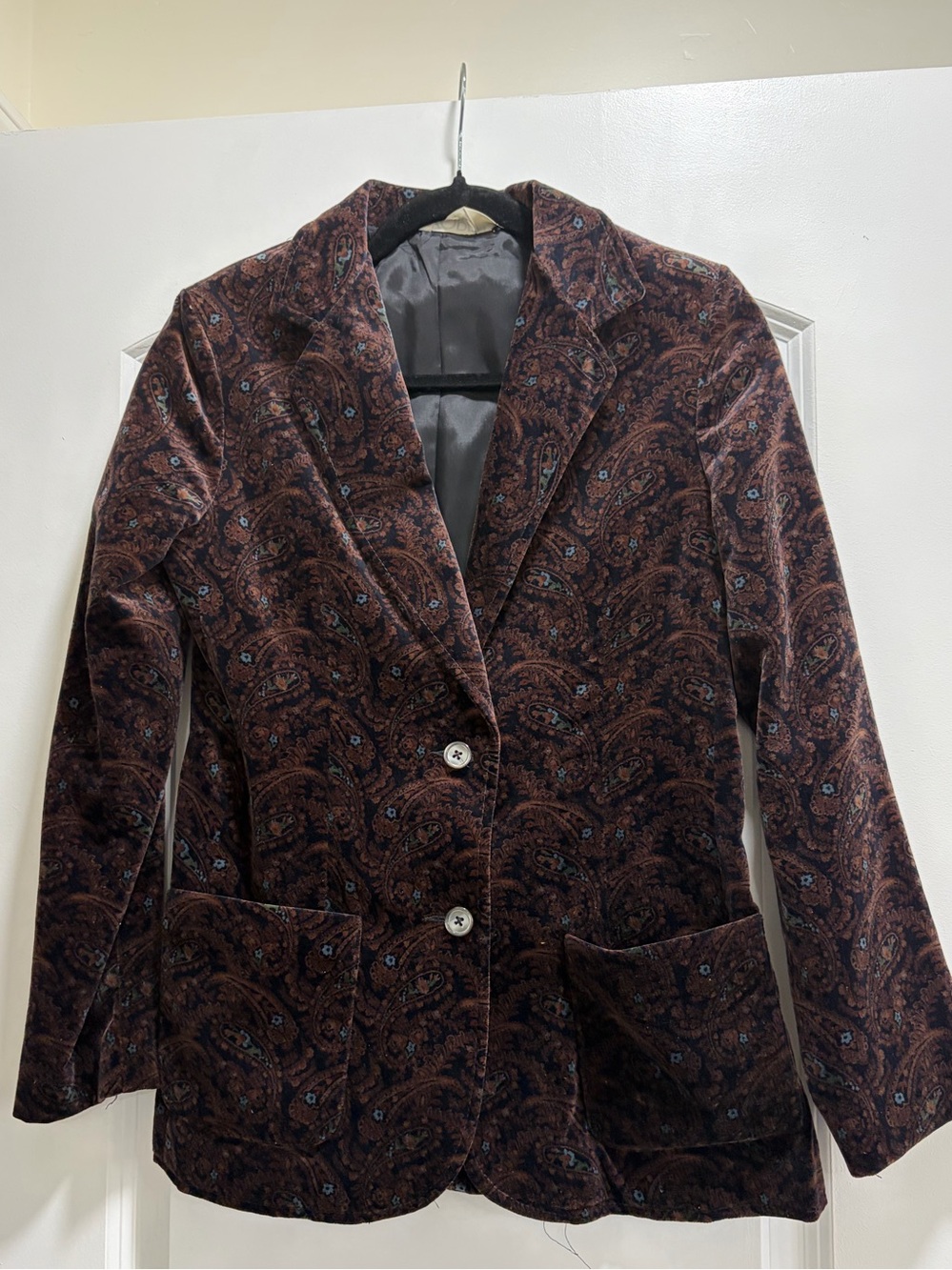 Vintage Koret of California Paisley Velvet Blazer Jacket – Rich Jewel Tones
